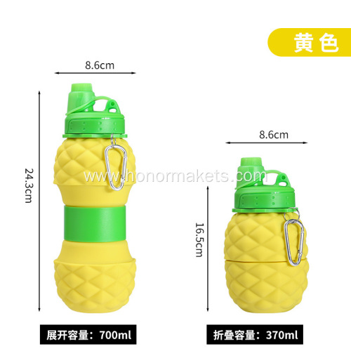 Silicone Pineapple Foldable Bottle for Kids
